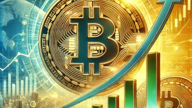 نمودار تحلیل رشد قیمت بیت کوین