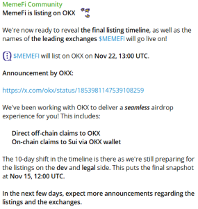 اطلاعیه جدید میم فای